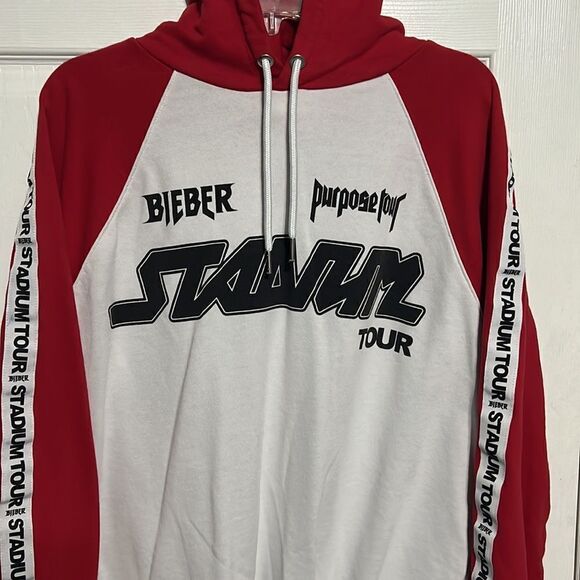 🔥🔥 JUSTIN BIEBER STADIUM TOUR Hoodie - EXCELLENT Condition- Men Sz M 🔥🔥 - Picture 2 of 12